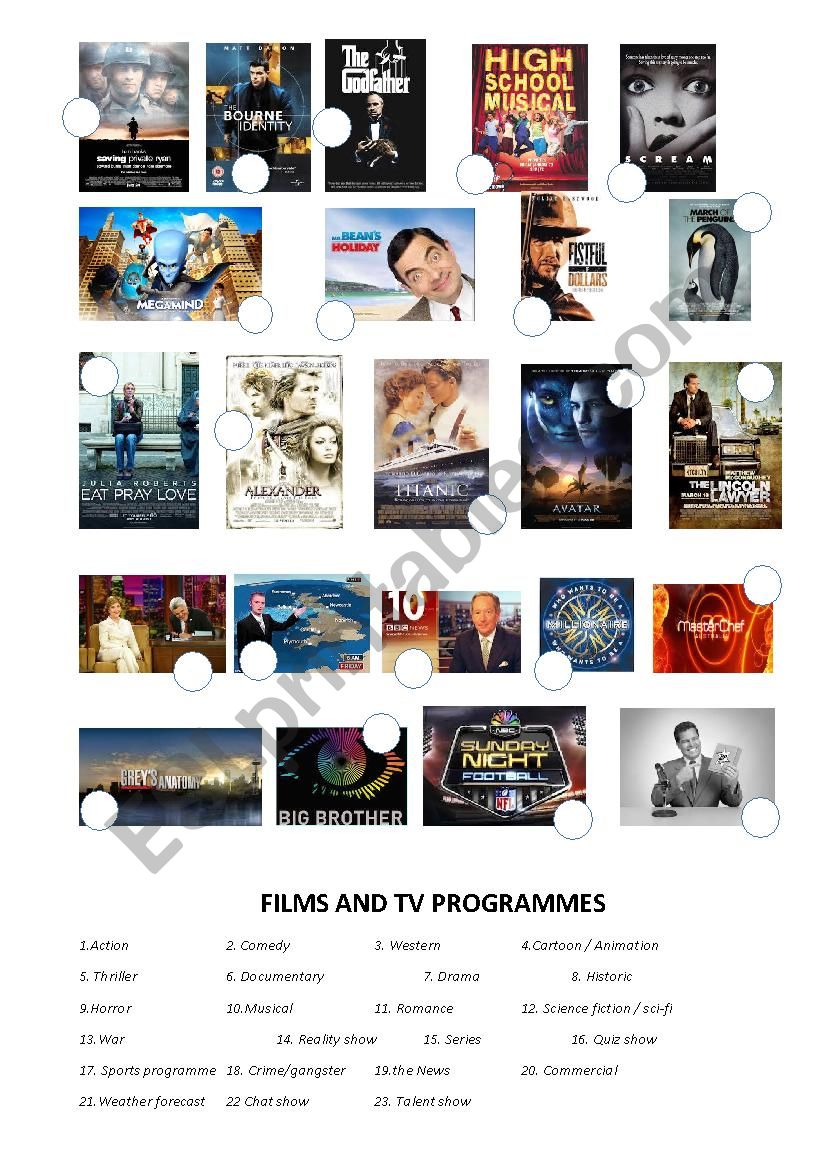 Film and television programmes