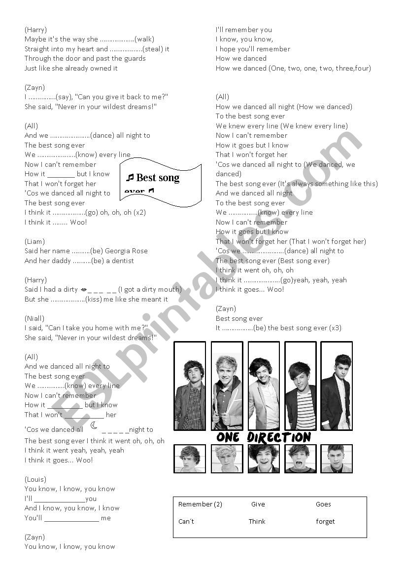 Past review .Best song Ever One direction 