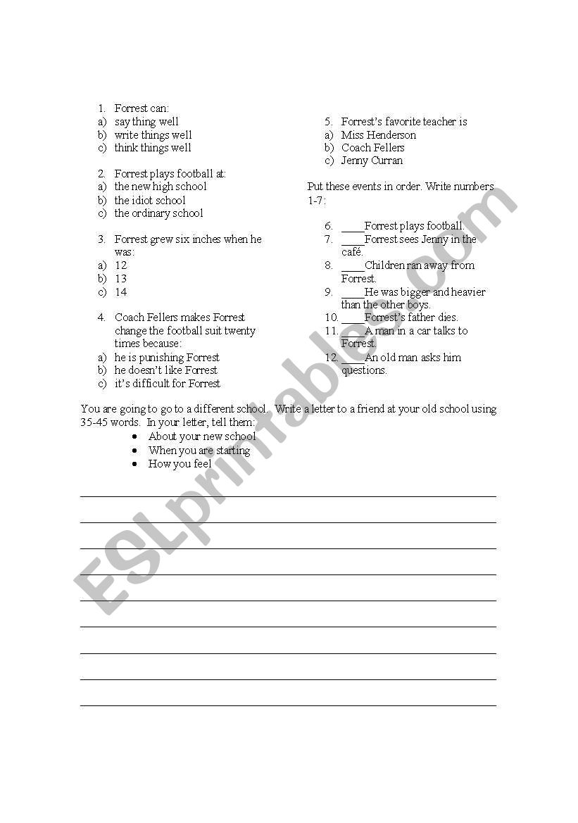 Pre Intermediate Reading Comprehension Test with Grammar PAGE 2