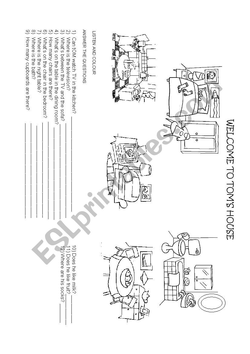 tOMS hOUSE worksheet