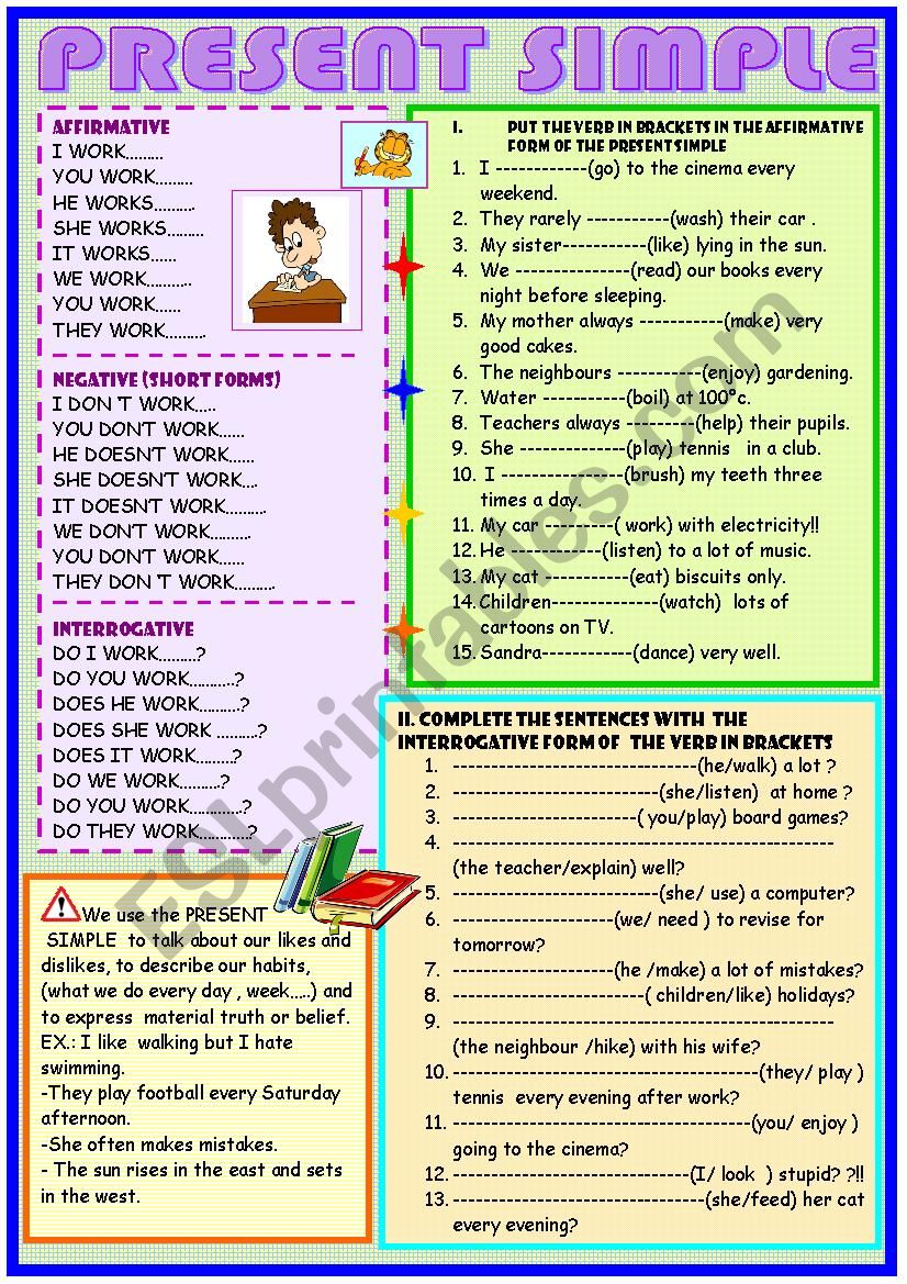 Present simple /Practice worksheet