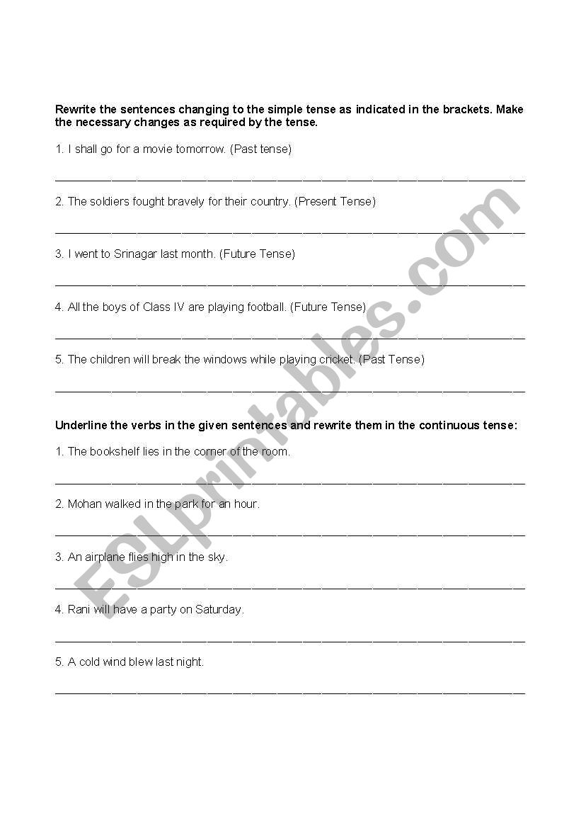 Mixed Bag worksheet