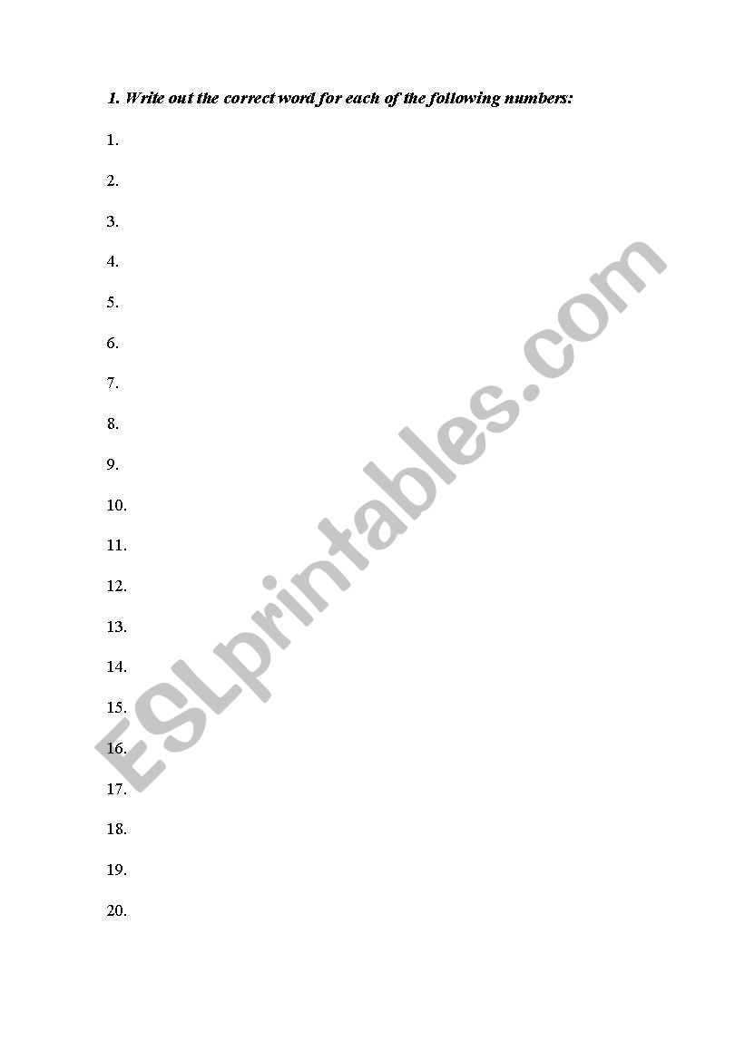 mixed test (elementary) worksheet
