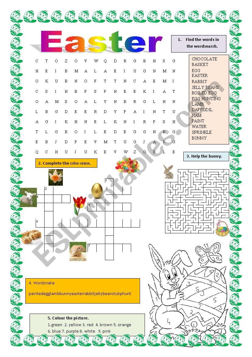 Easter fun worksheet