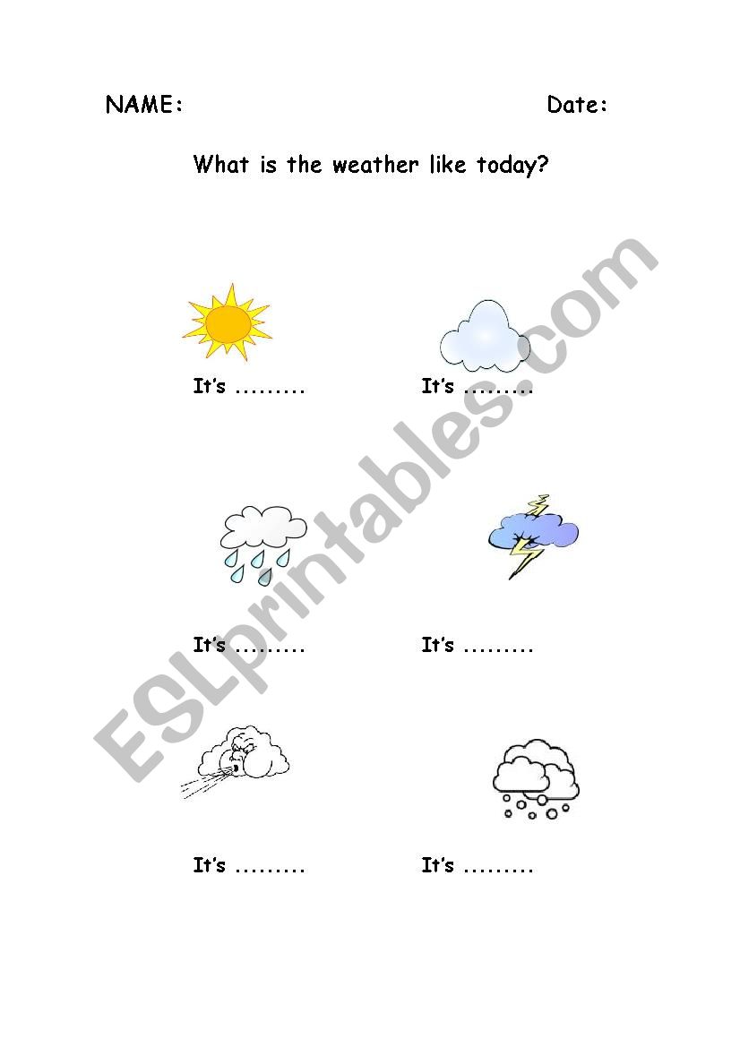 weather worksheet