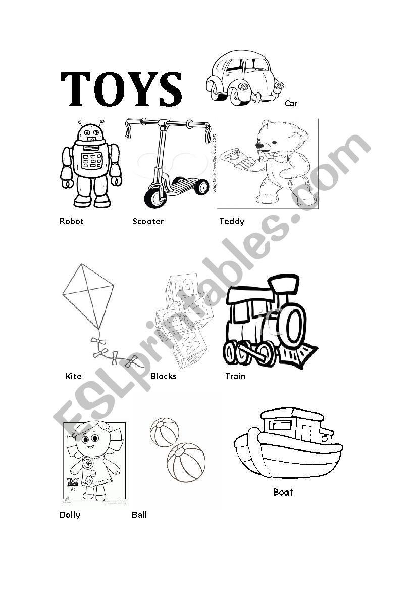 Toys worksheet