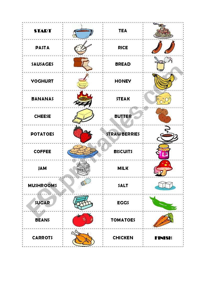 Domino - Food worksheet