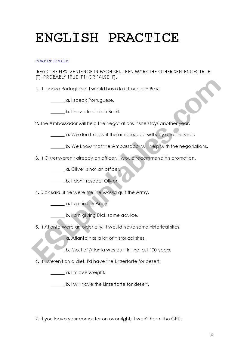english practice grammar worksheet