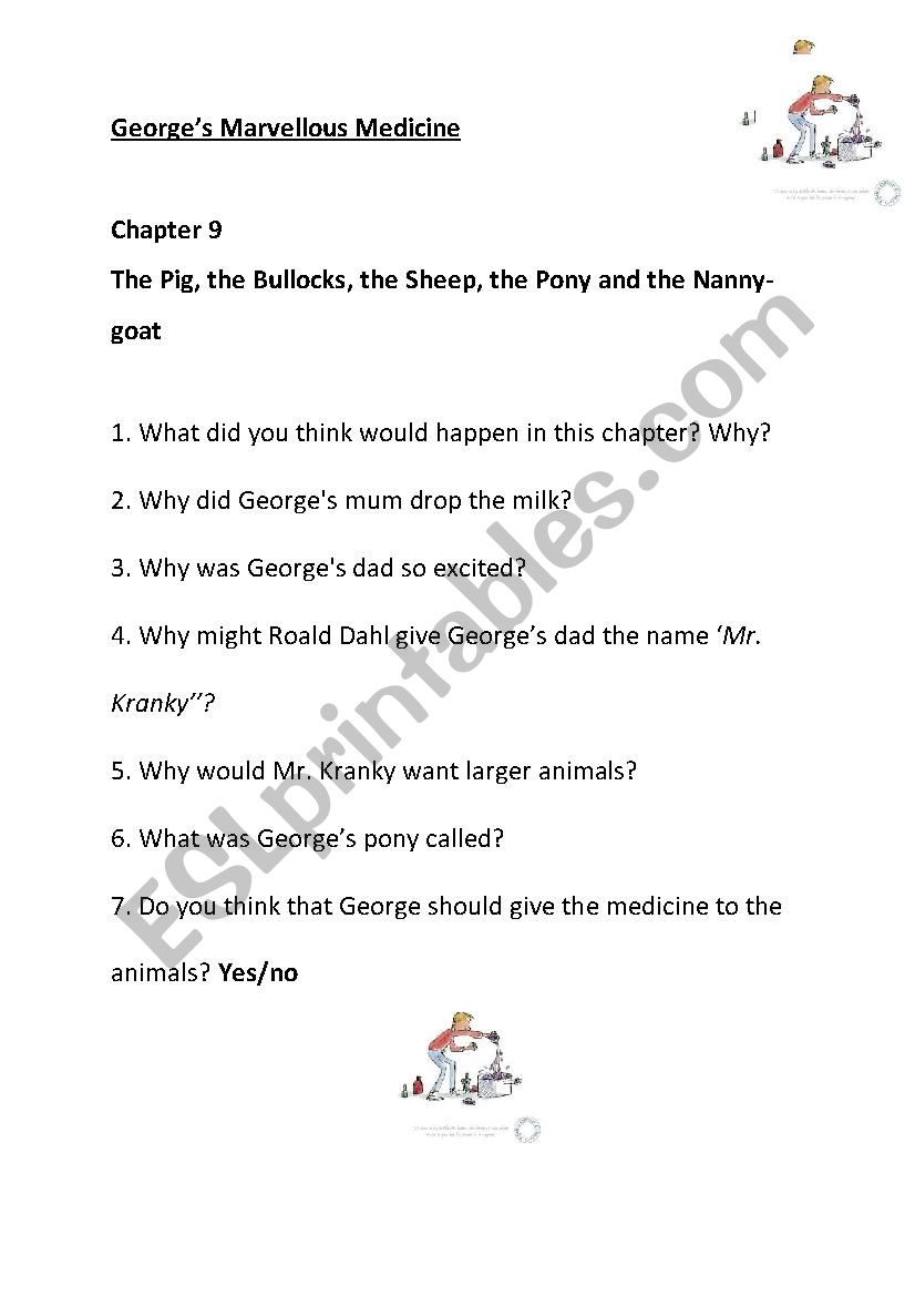 Georges Marvellous Medicine by Roald Dahl Chapter 9