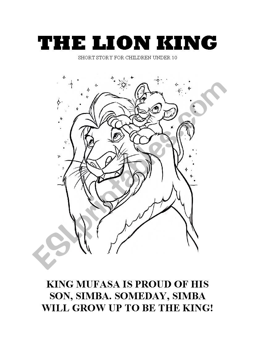 The Lion King - short story for elementary/ primary school students