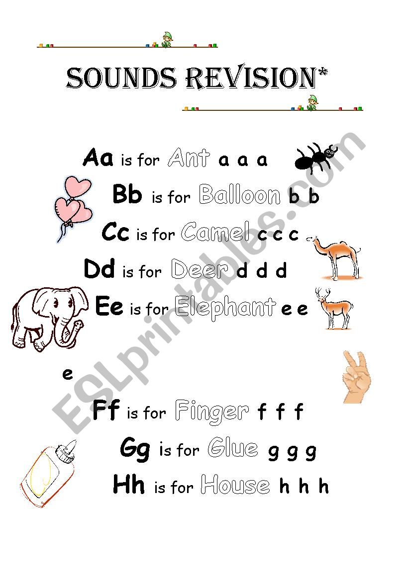 The sound of A-Z worksheet