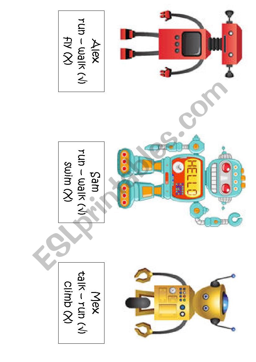 Robots worksheet