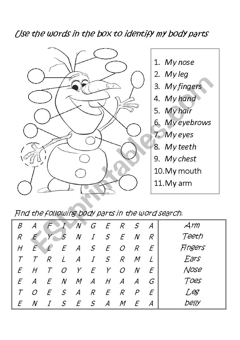 Olaf worksheet