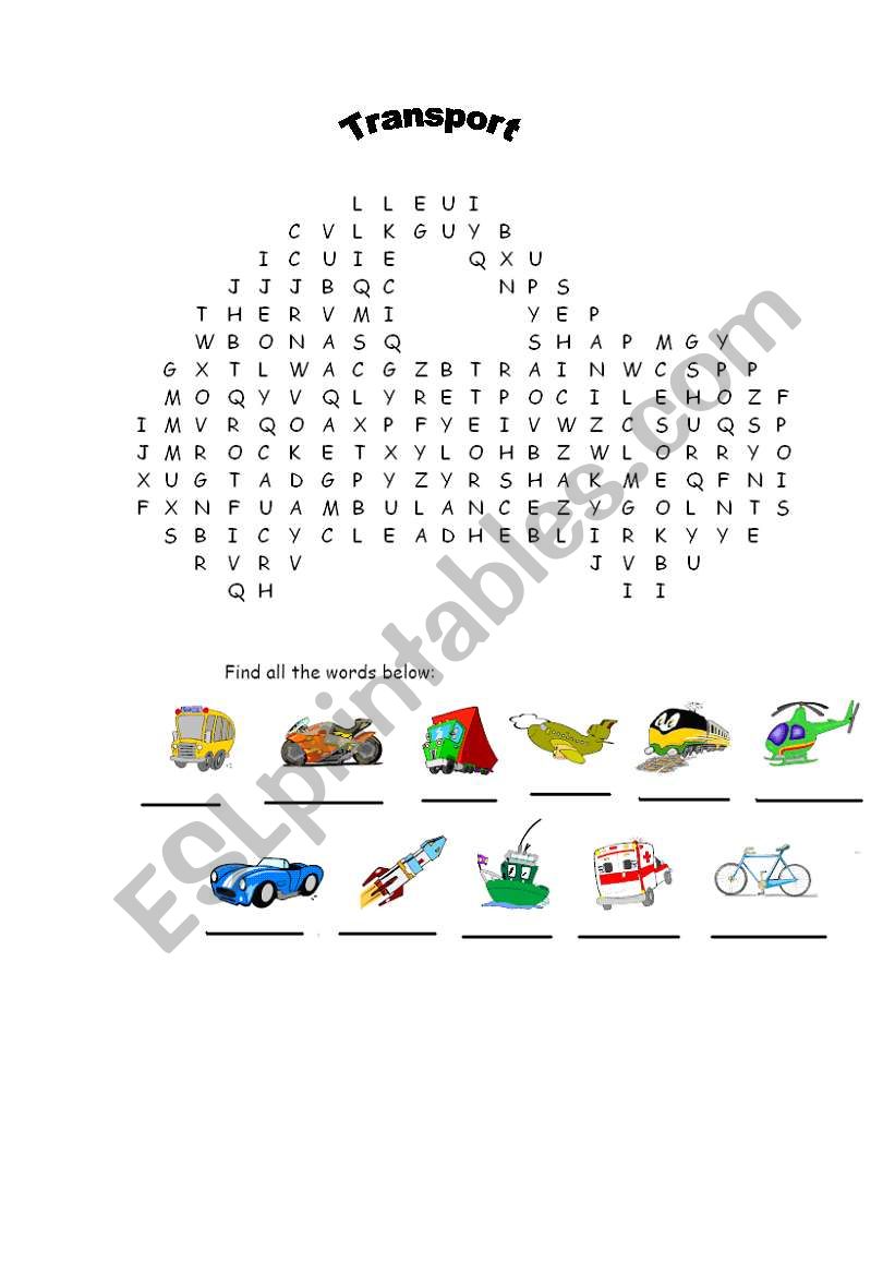 transport worksheet