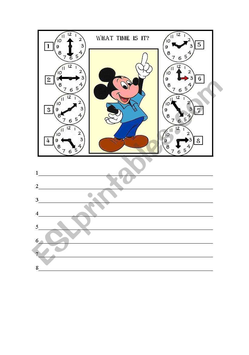 tell the time worksheet