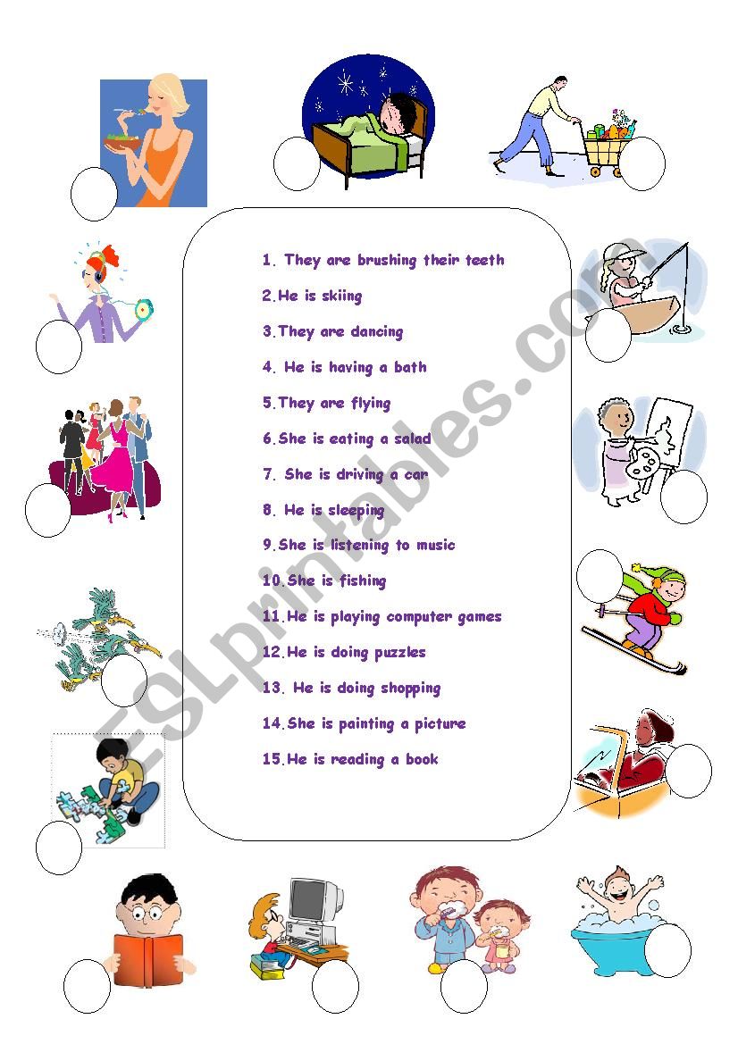 PRESENT CONT. TENSE worksheet