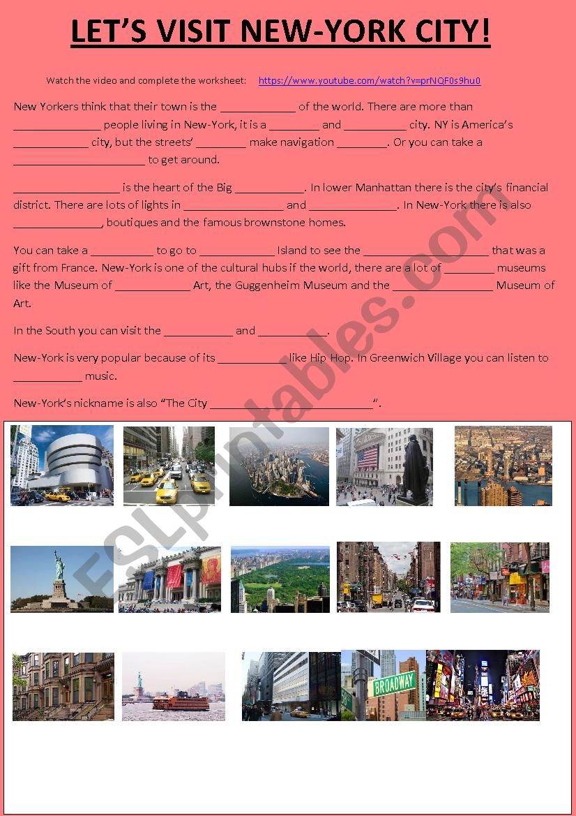 NEW-YORK! worksheet