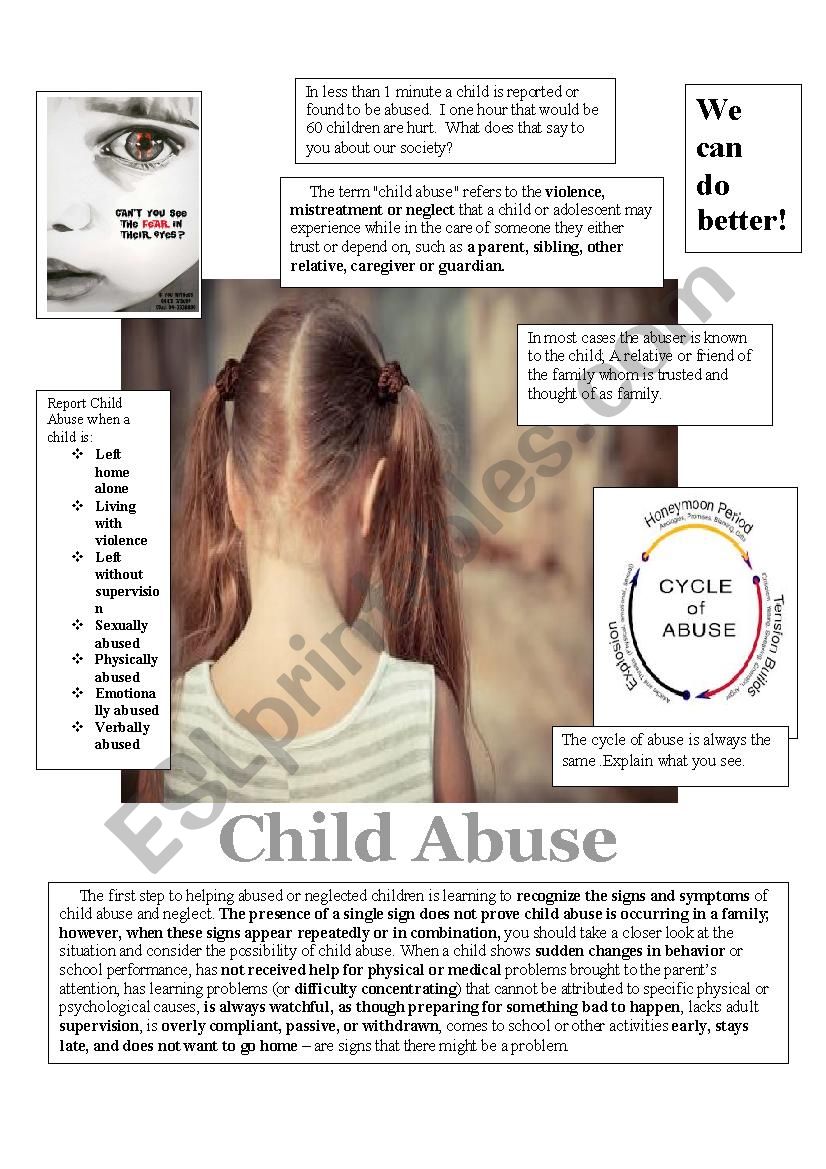 Child Abuse worksheet