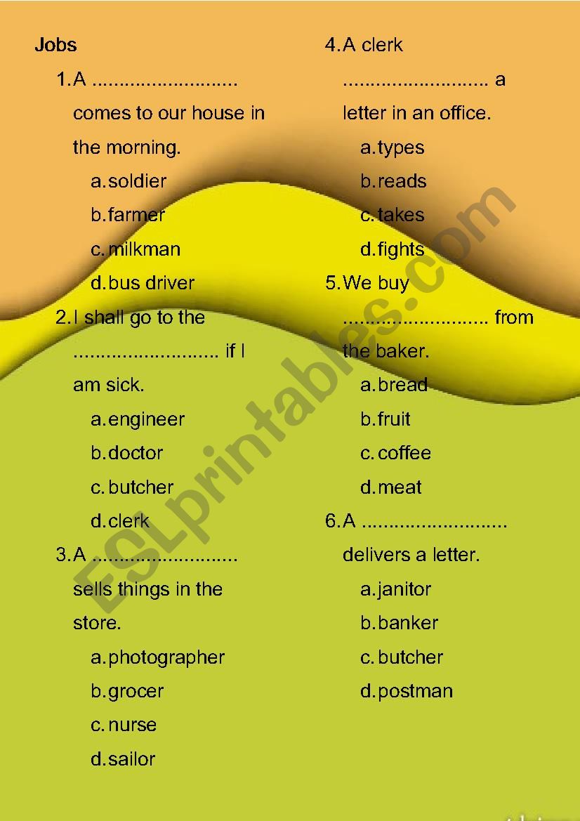 Job worksheet