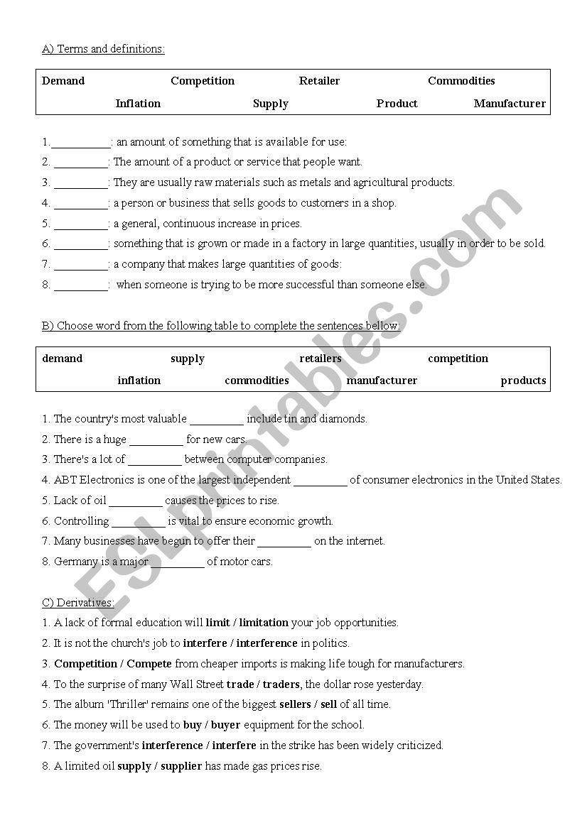 Business English 02 ESL Worksheet By Falco