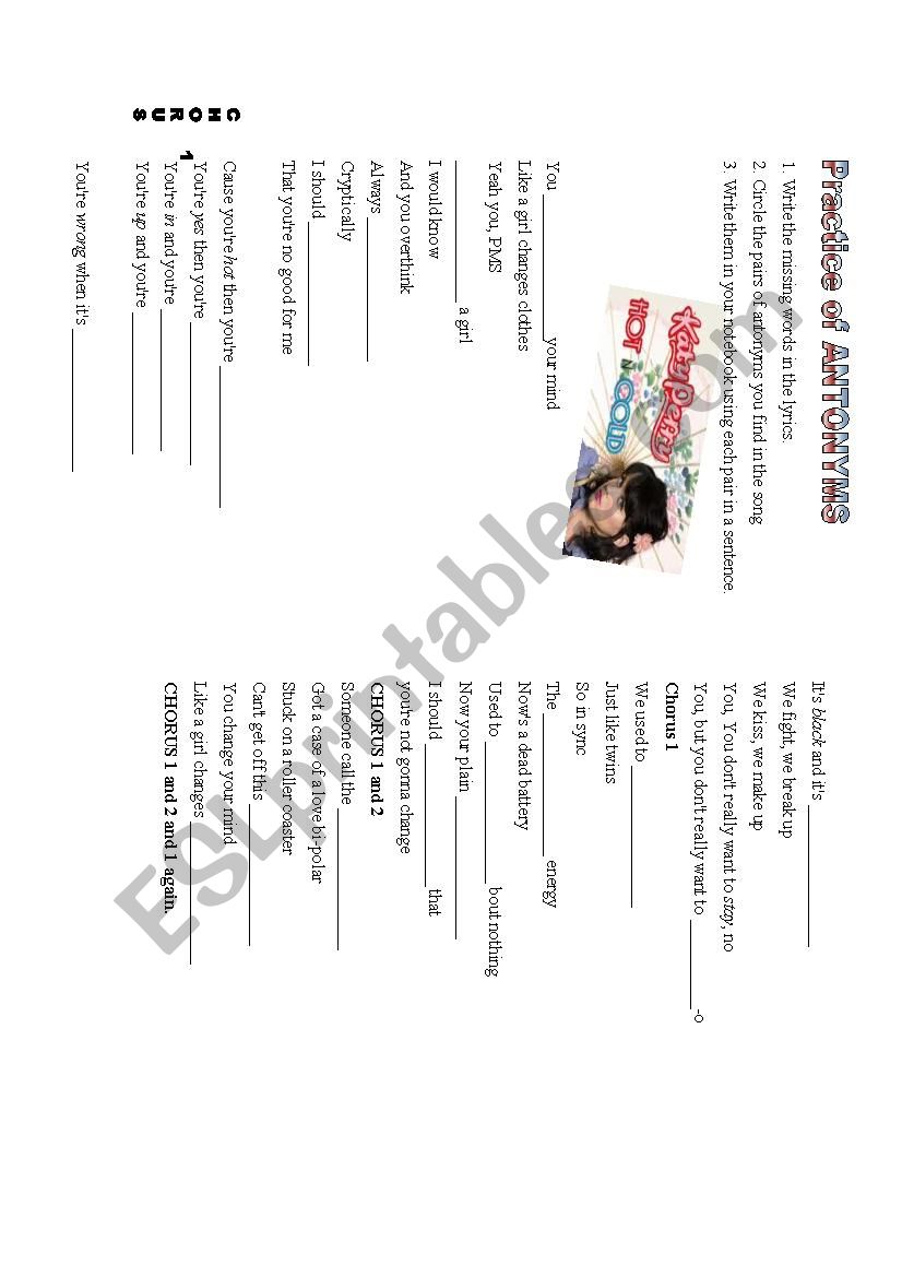 Katy Parry worksheet