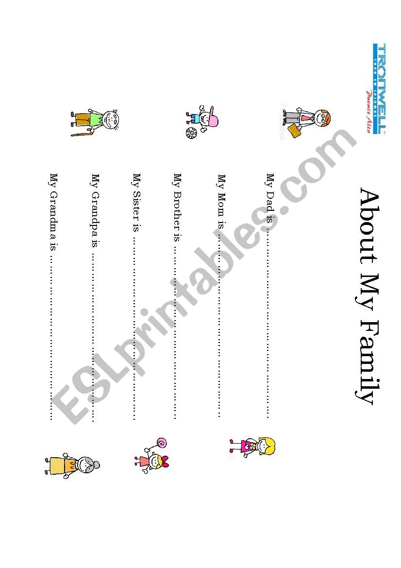 ABOUT MY FAMMILY worksheet