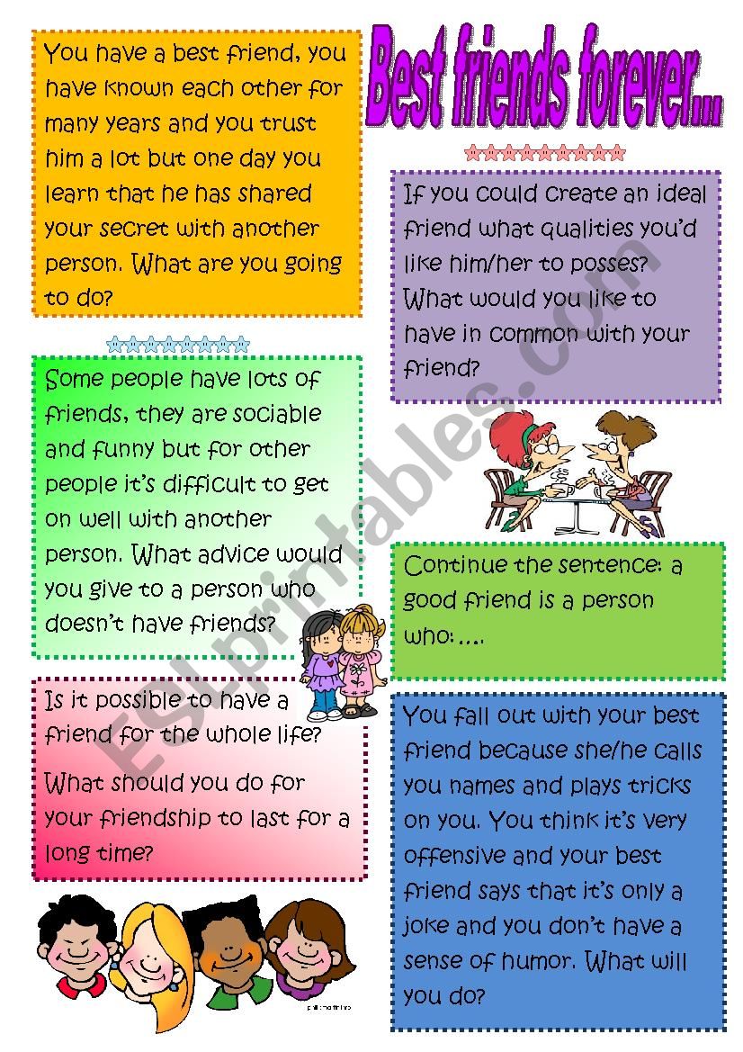 Best Friends forever worksheet