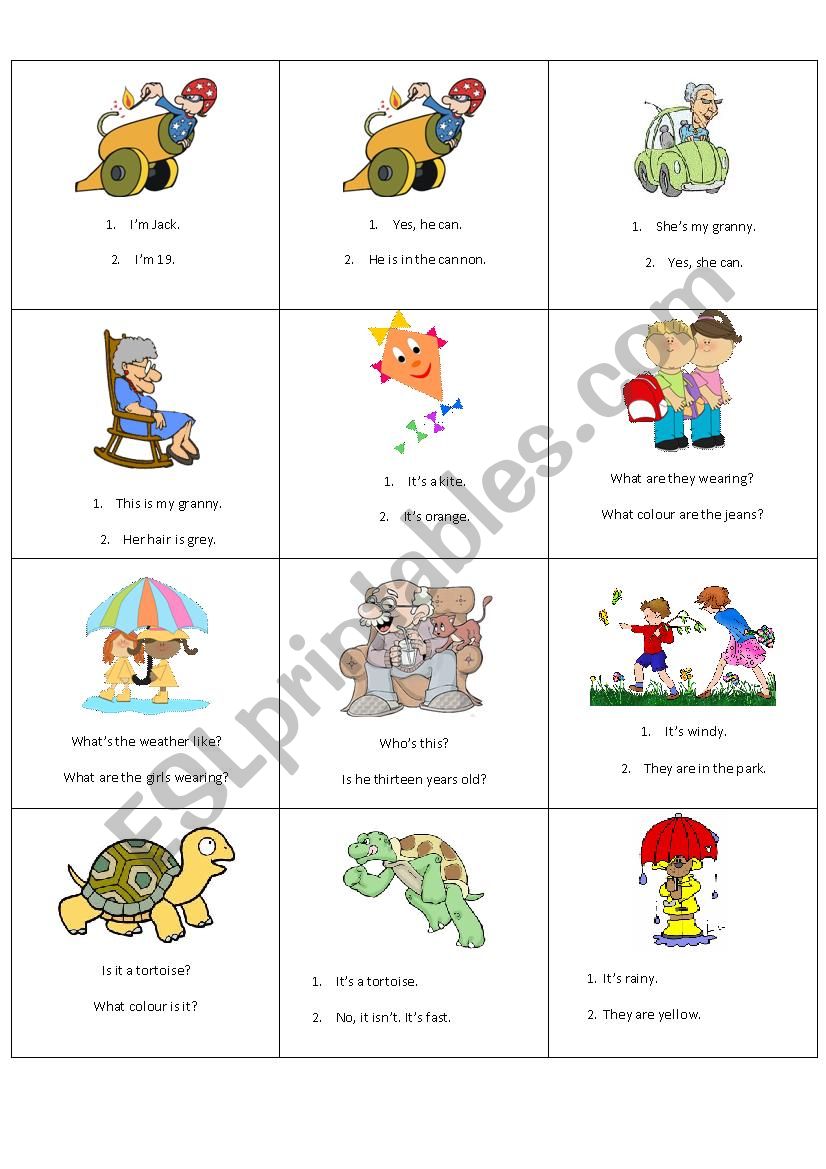 question answer game cards set 2
