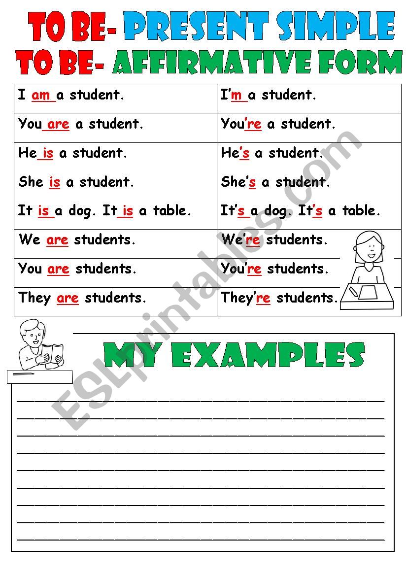 To be-Let us practice! worksheet