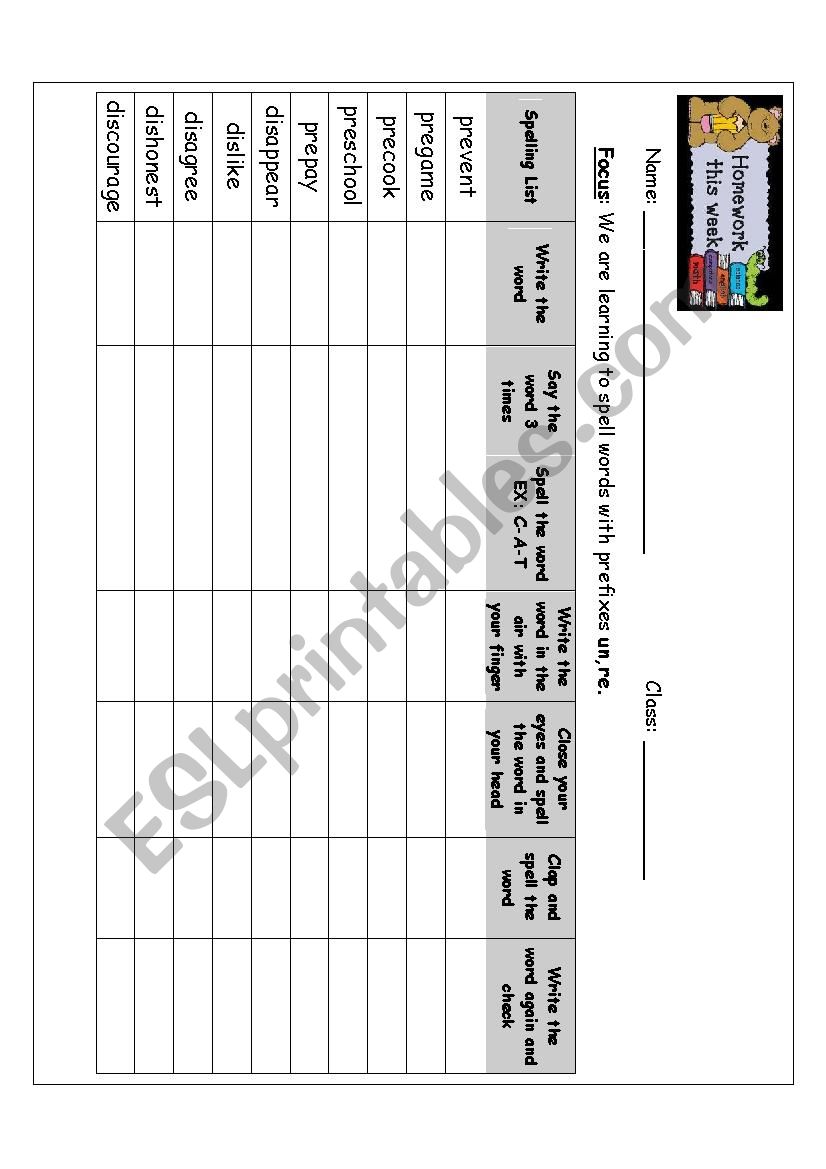 prefixes worksheet