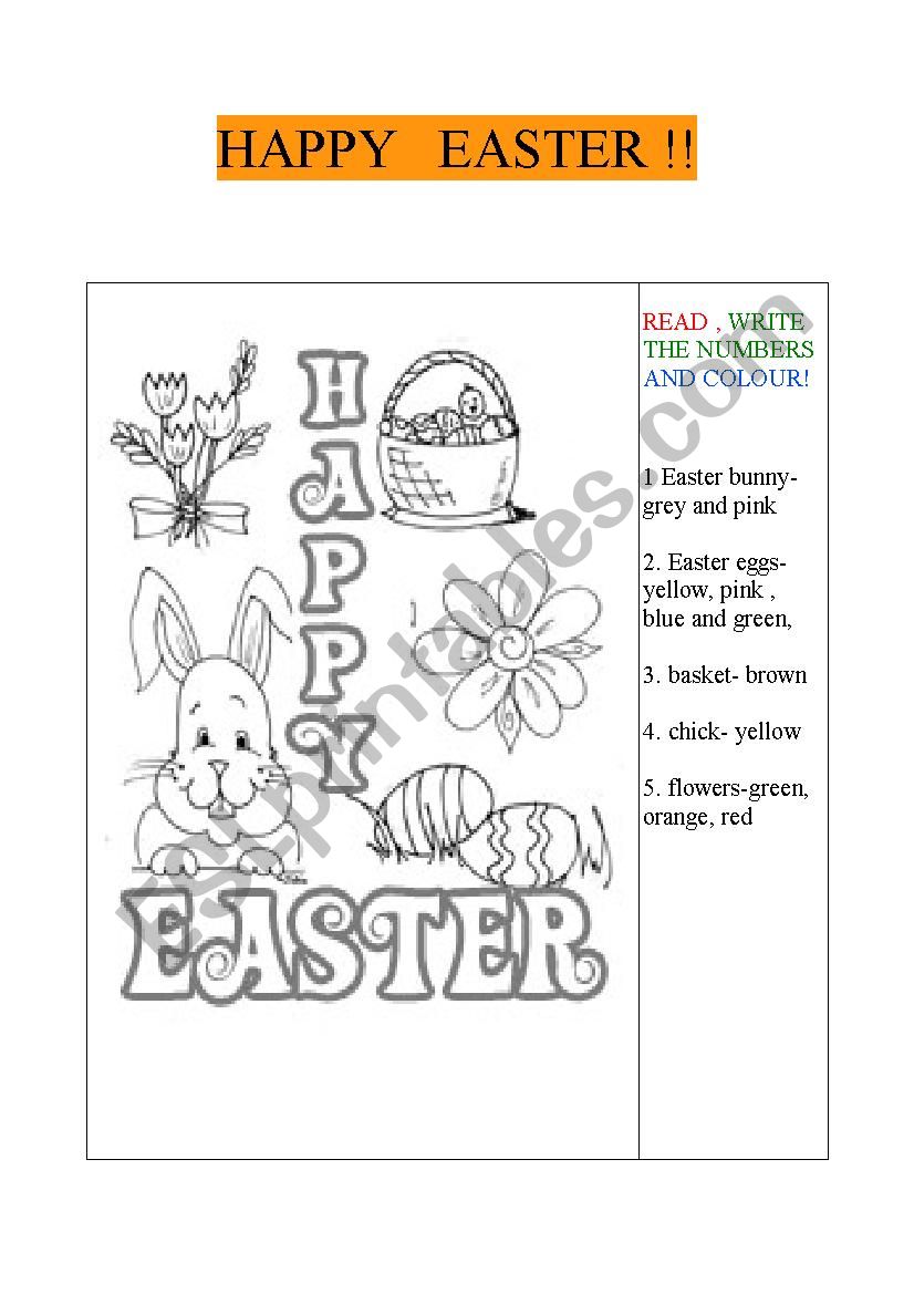 Easter is coming! worksheet