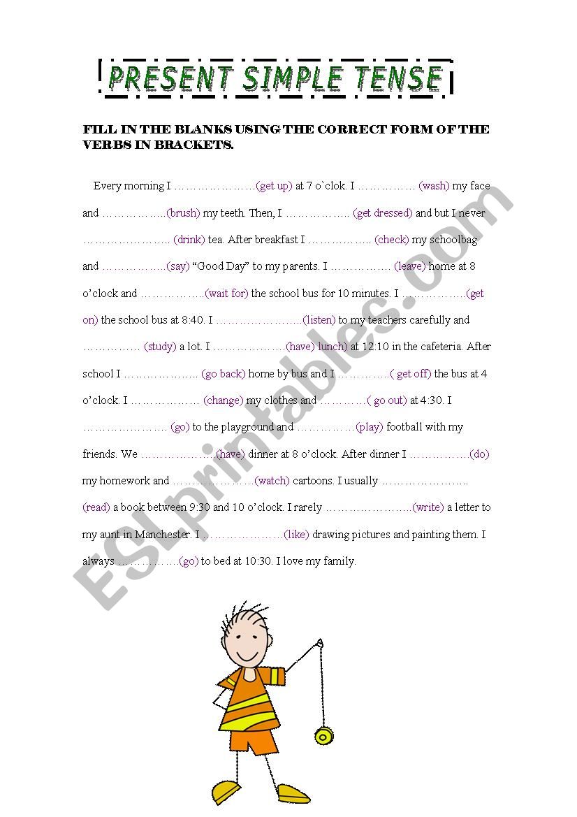 present simple worksheet
