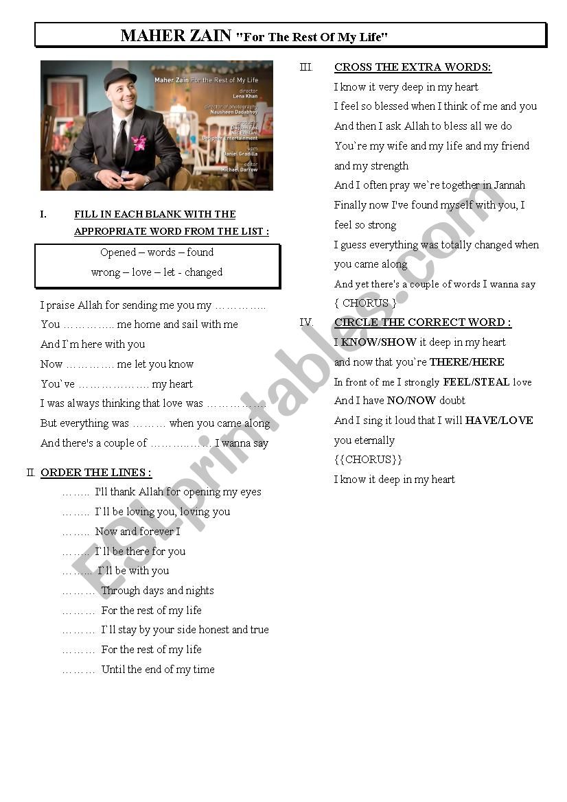 esl printables