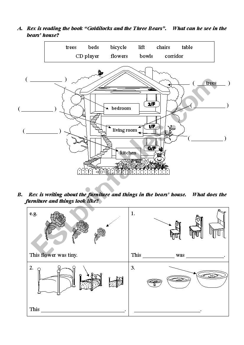 The Bears House worksheet