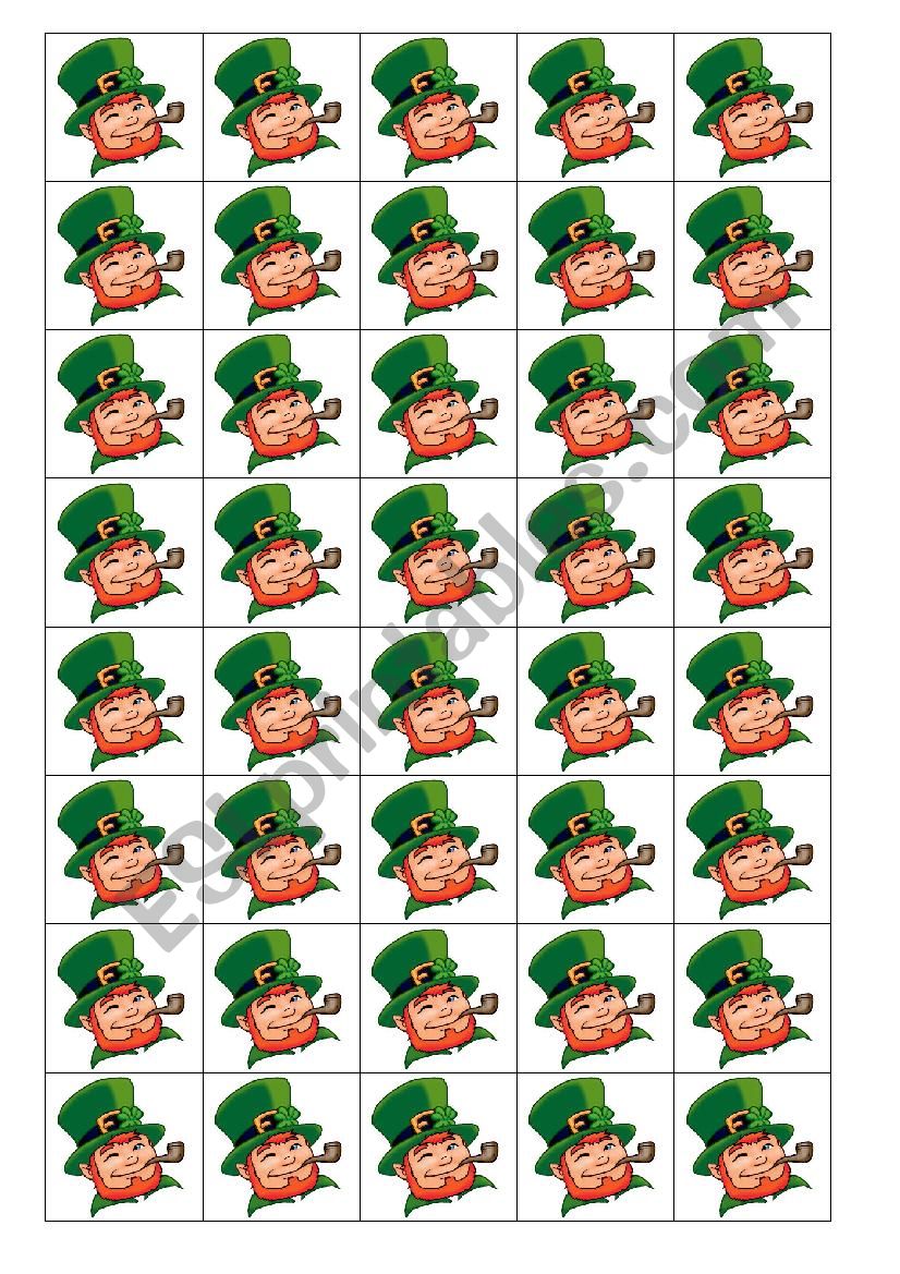 Saint Patrick´s Day Battleship - Game Pieces