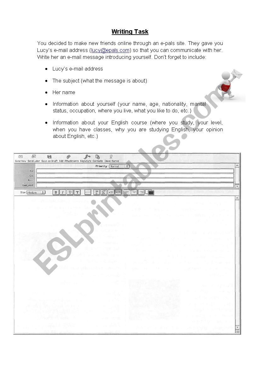 Email worksheet