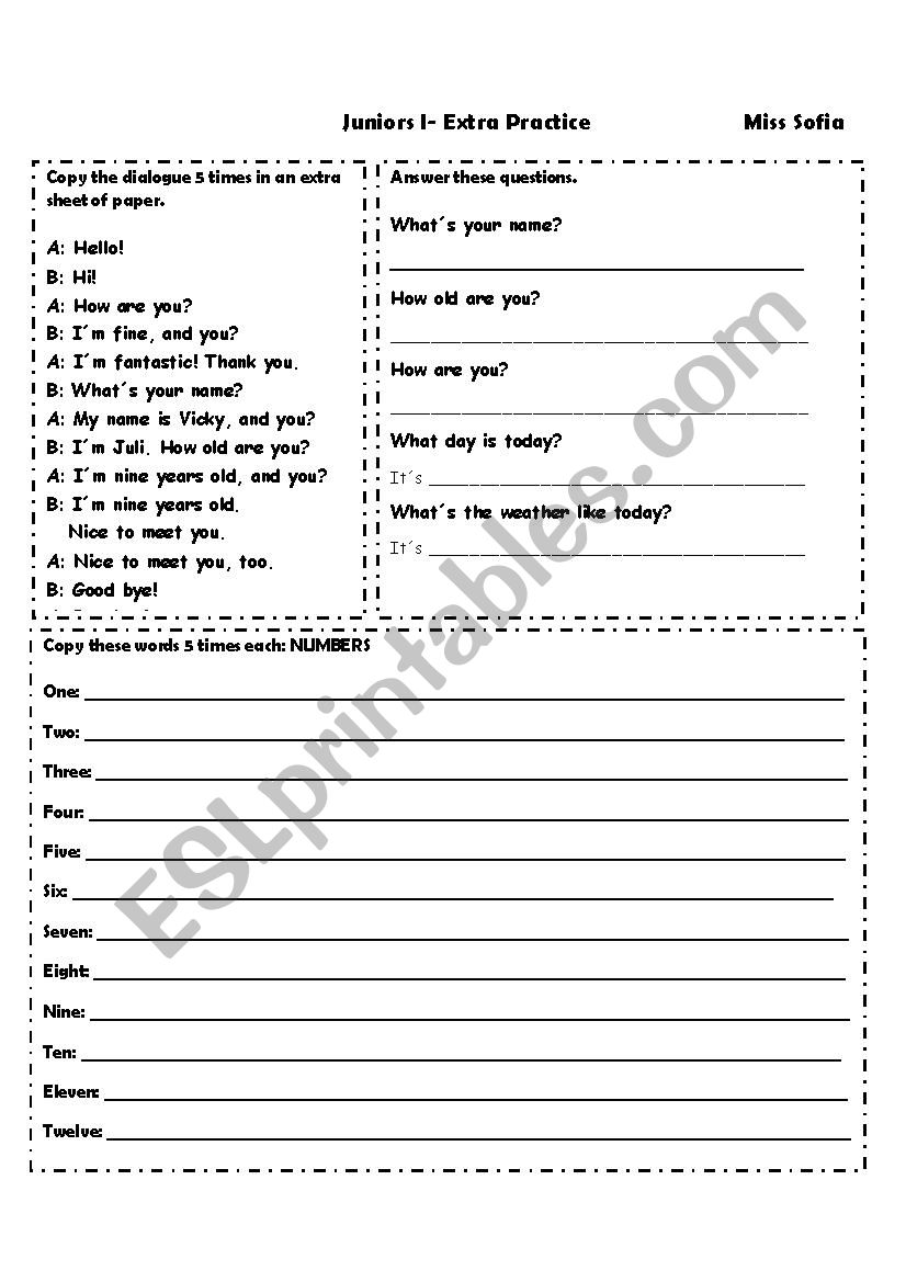 Vocabulary Practice worksheet