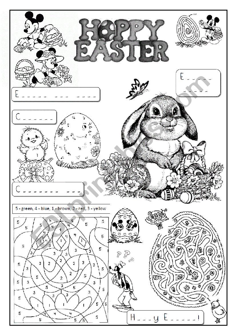 HOPPY EASTER worksheet