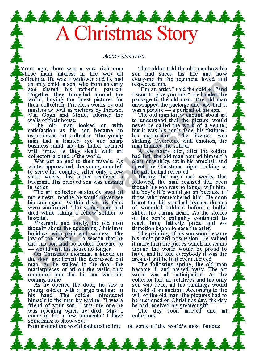 A Christmas story ESL worksheet by lelika
