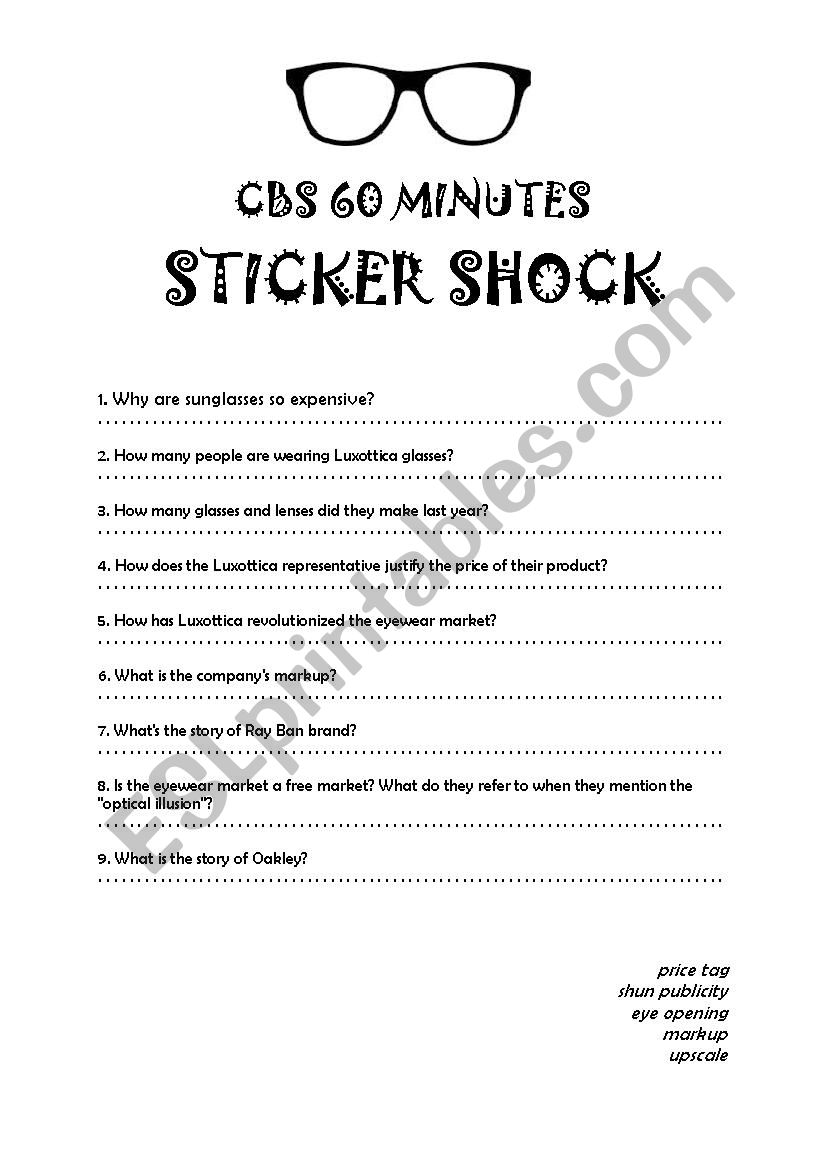 CBS 60 minutes - Sticker Shock