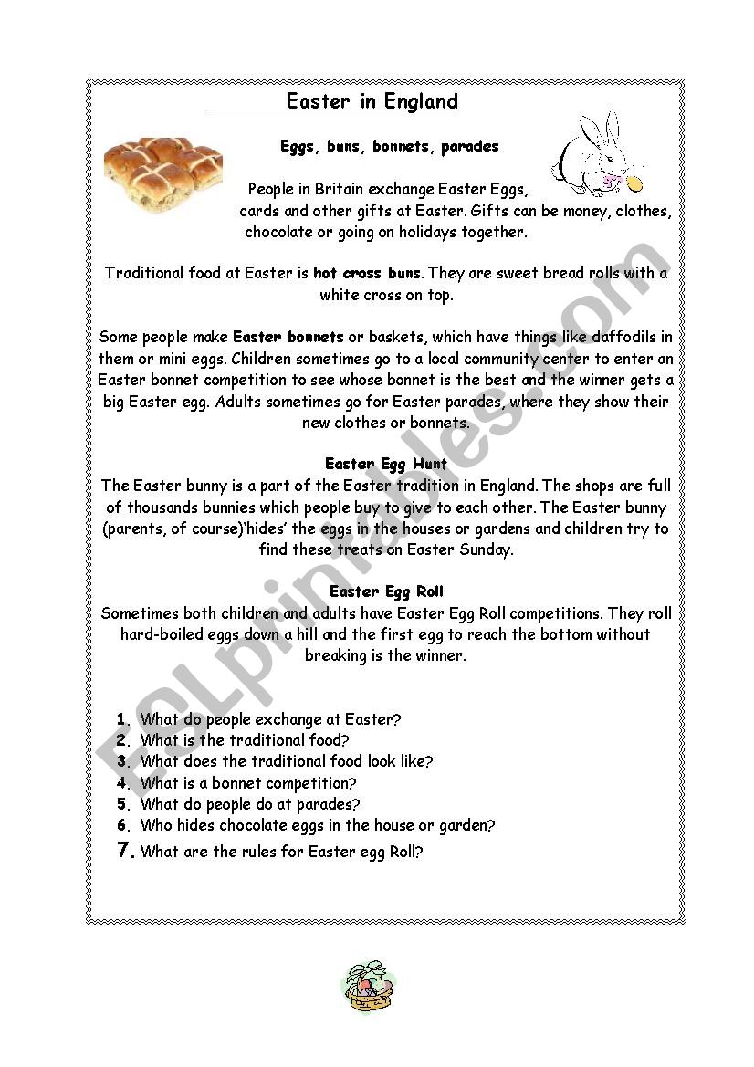 Easter in Britain worksheet