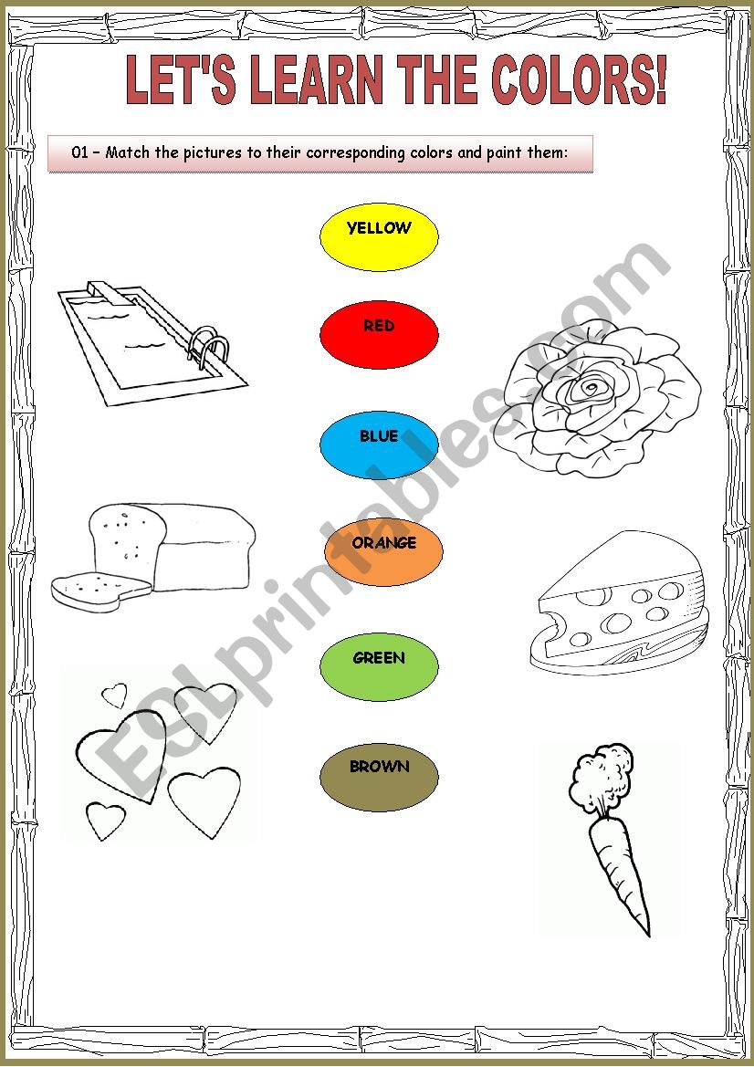 COLORS FOR KIDS - PART 1 worksheet