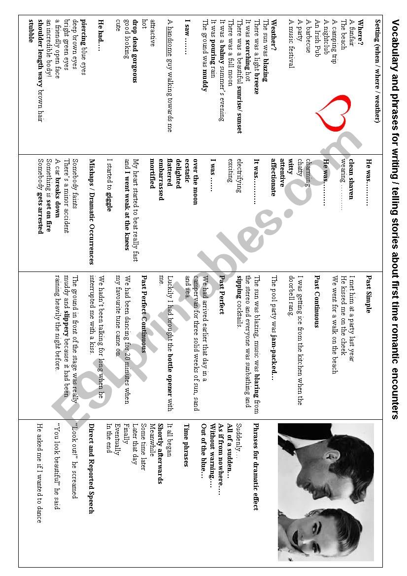 Romantic Story Vocabulary /Phrases