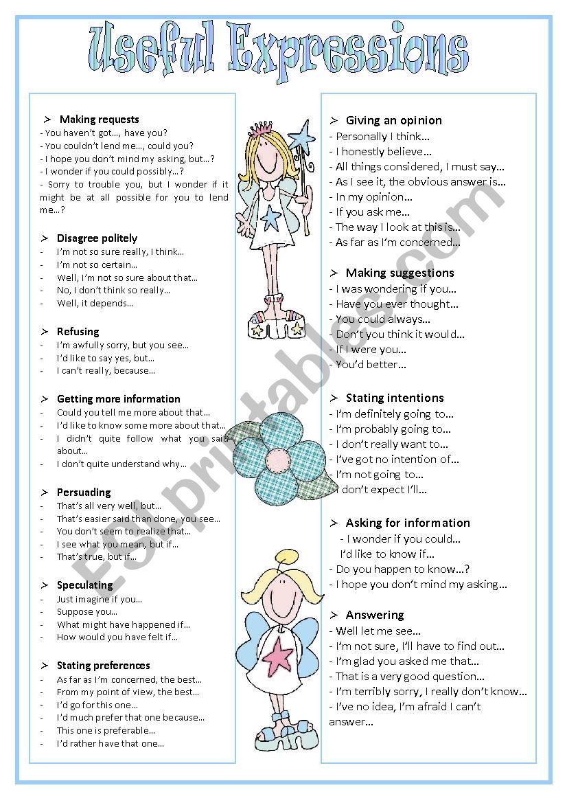 Useful Expressions worksheet