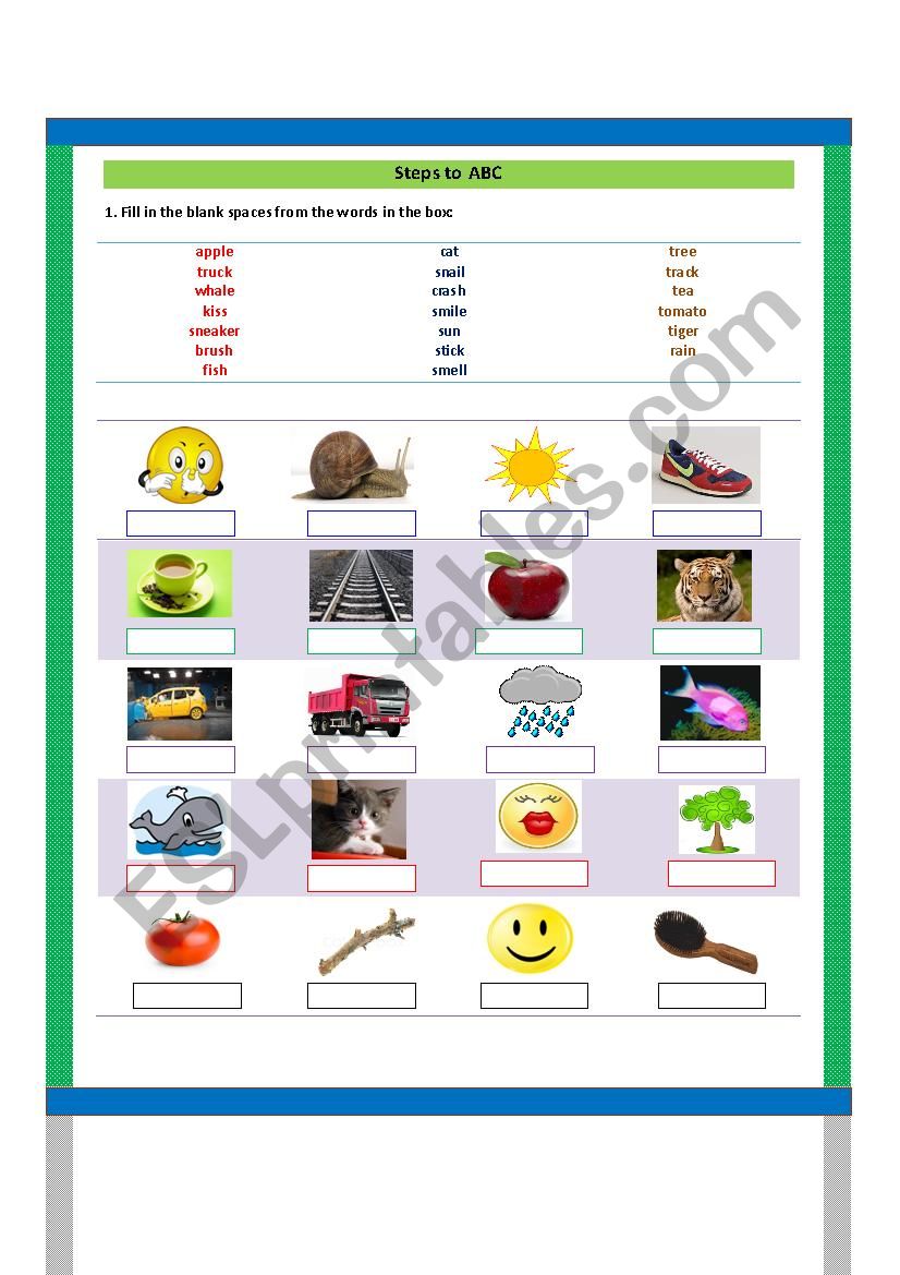 Steps to ABC worksheet