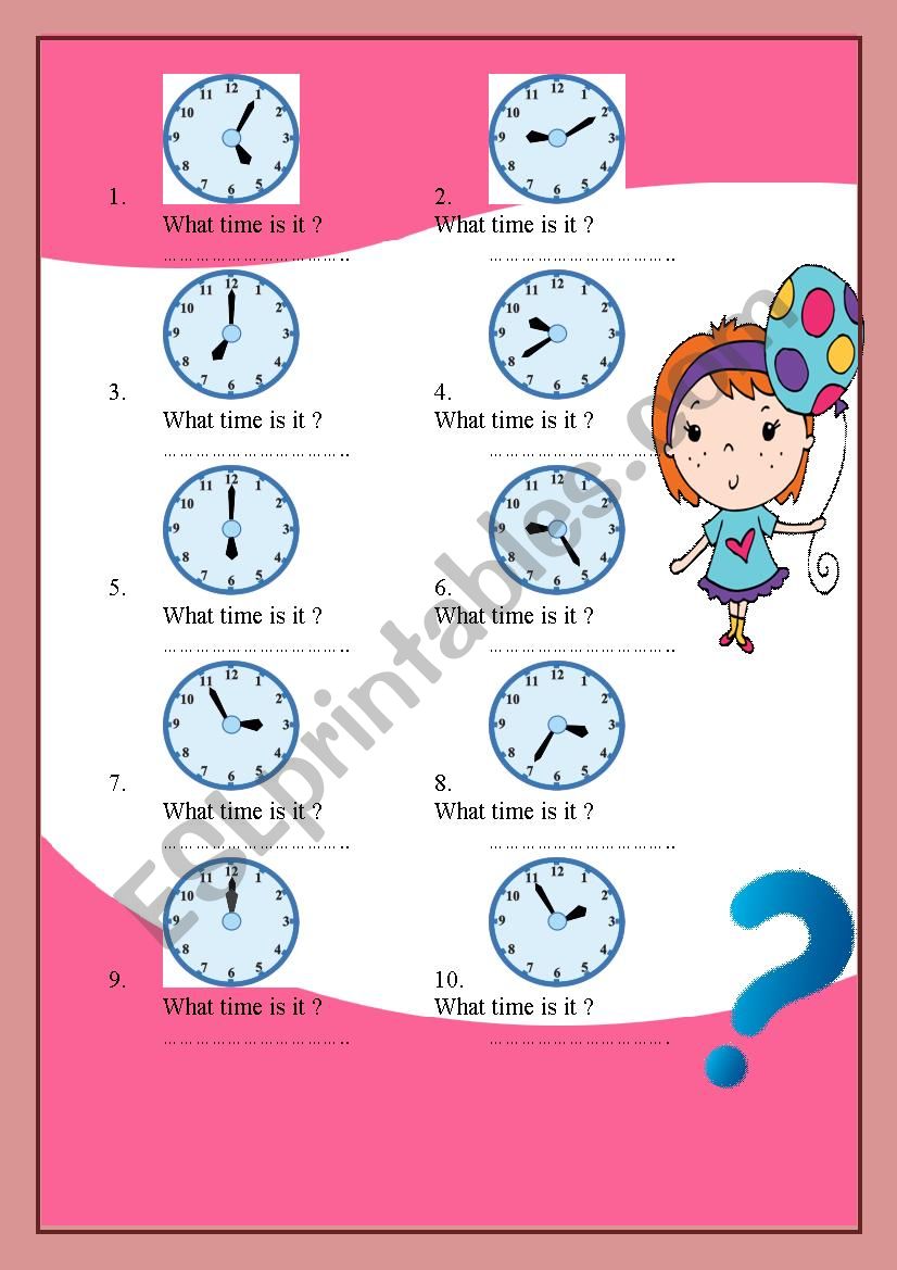 time worksheet