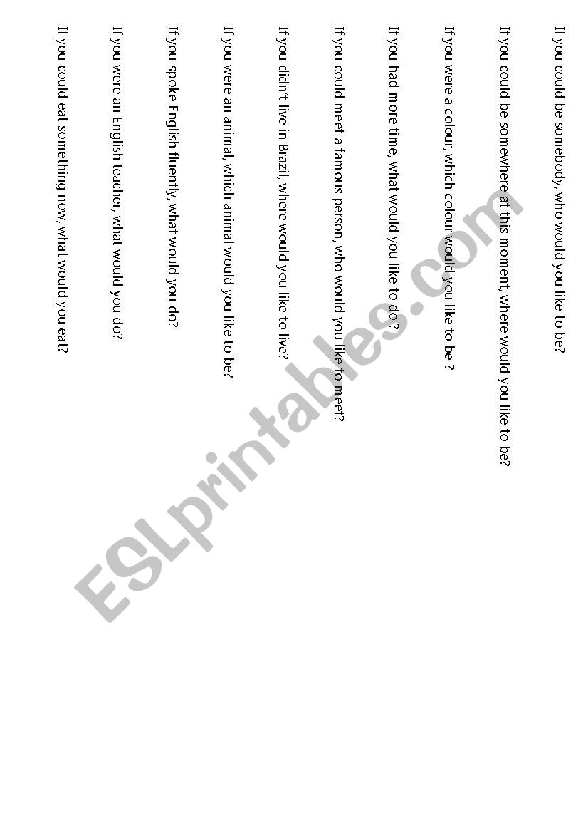 Second conditional worksheet