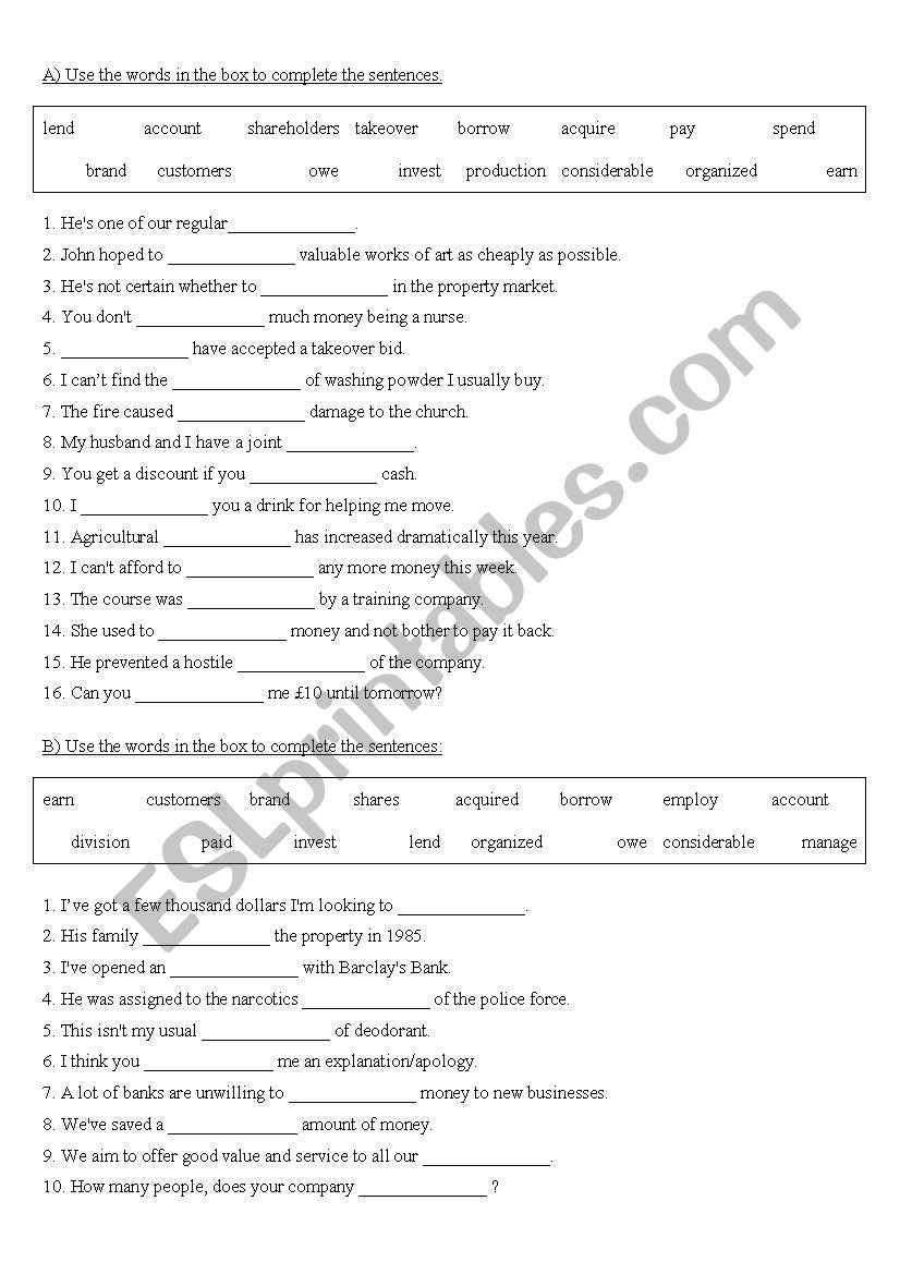 Business English 05 worksheet
