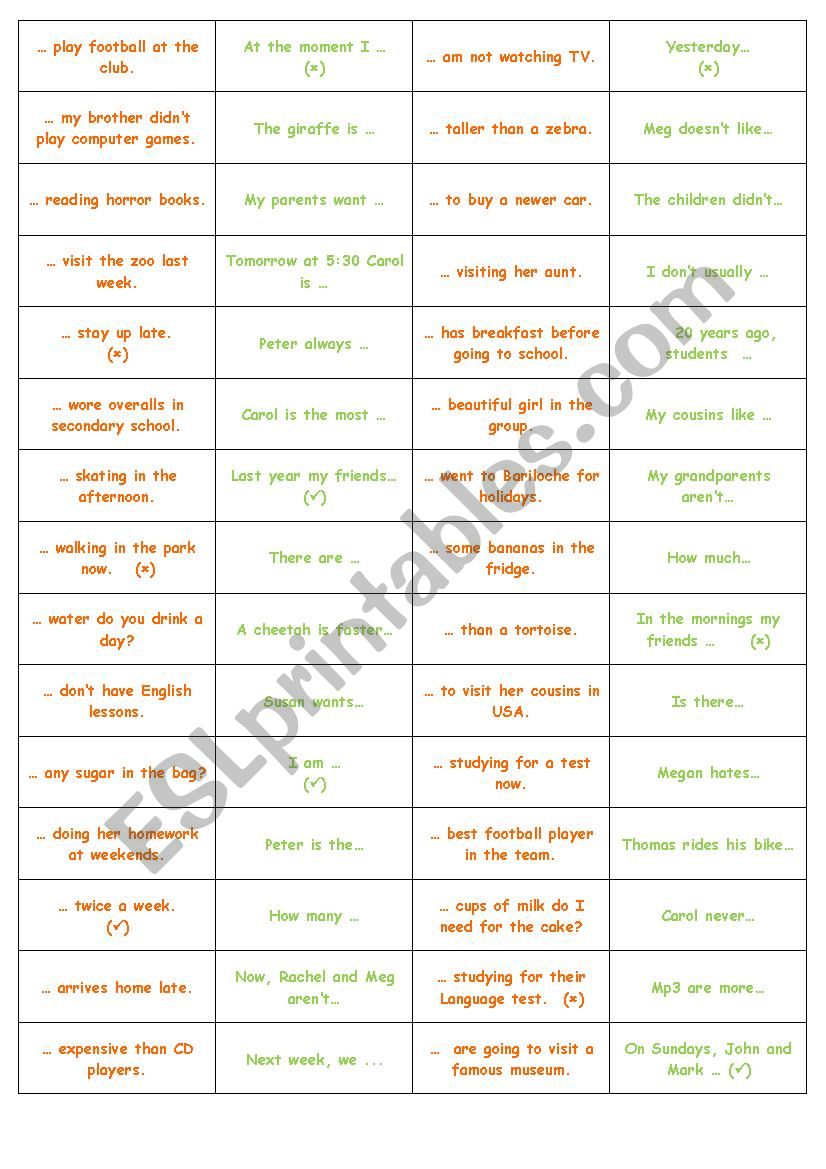 general revision domino worksheet