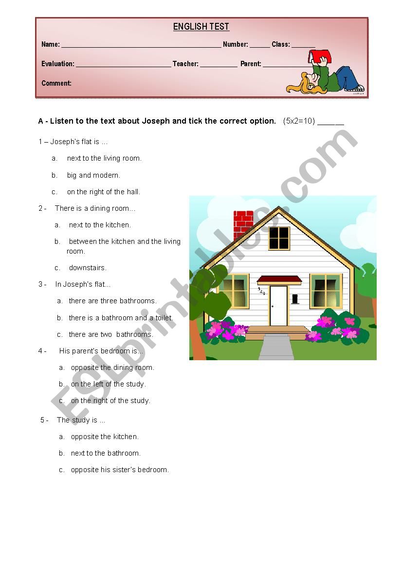 English written test - 1st part